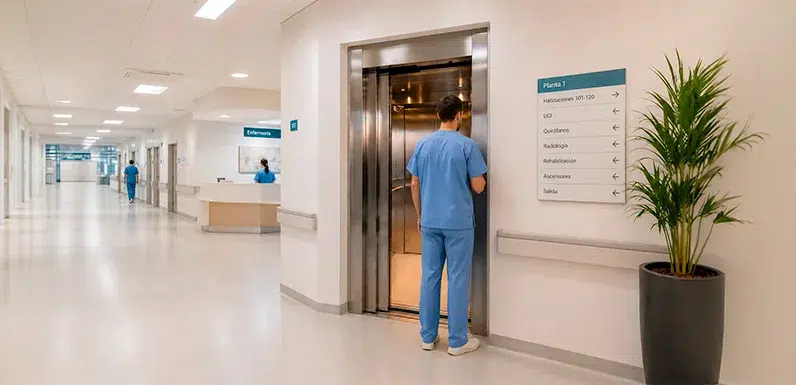 ascensor en hospitales