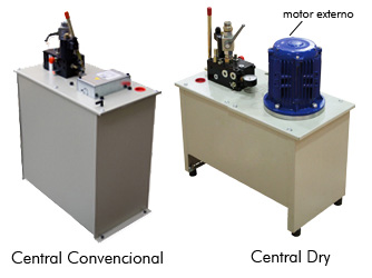 Central convencional - Central DRY (motor externo)