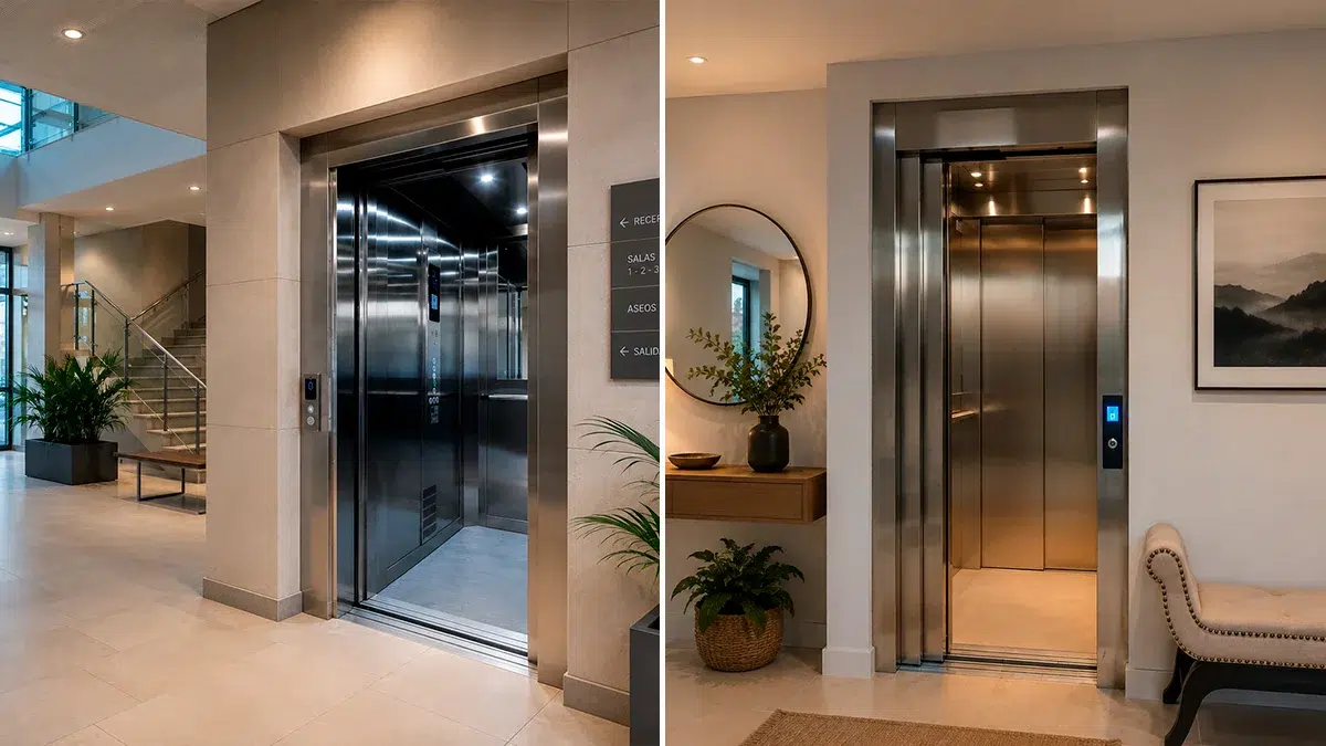 Comparativa entre un ascensor eléctrico e hidráulico